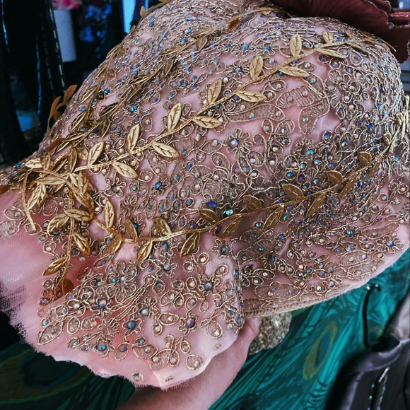 Custom Designed Pink Tulle Embroidery Hat